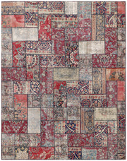 9' x 12' Vintage Hand-knotted Persian Antique PATCHWORK  Rug  Multi-Color