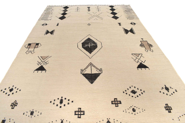 8' x 11' Handmade Contemporary Moroccan Wool Rug