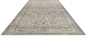 10' x 11' Persian Vintage Rug Hand-knotted Faded Pastels Light Gray