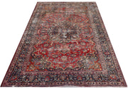 6' x 9' Persian Vintage Hand-knotted Rug Faded Red  Distressed Pre-Owned Carpet