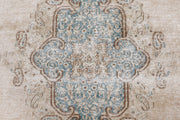 NEUTRAL TAUP VINTAGE PERSIAN RUG 8' x 11'  Distressed carpet