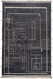 8.10 x 13.3 Handmade Contemporary Moroccan Wool Rug