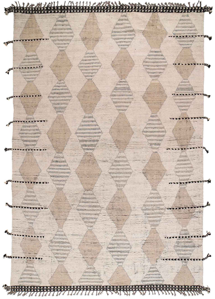 8.9 x 13.1 Handmade Contemporary Moroccan Wool Rug