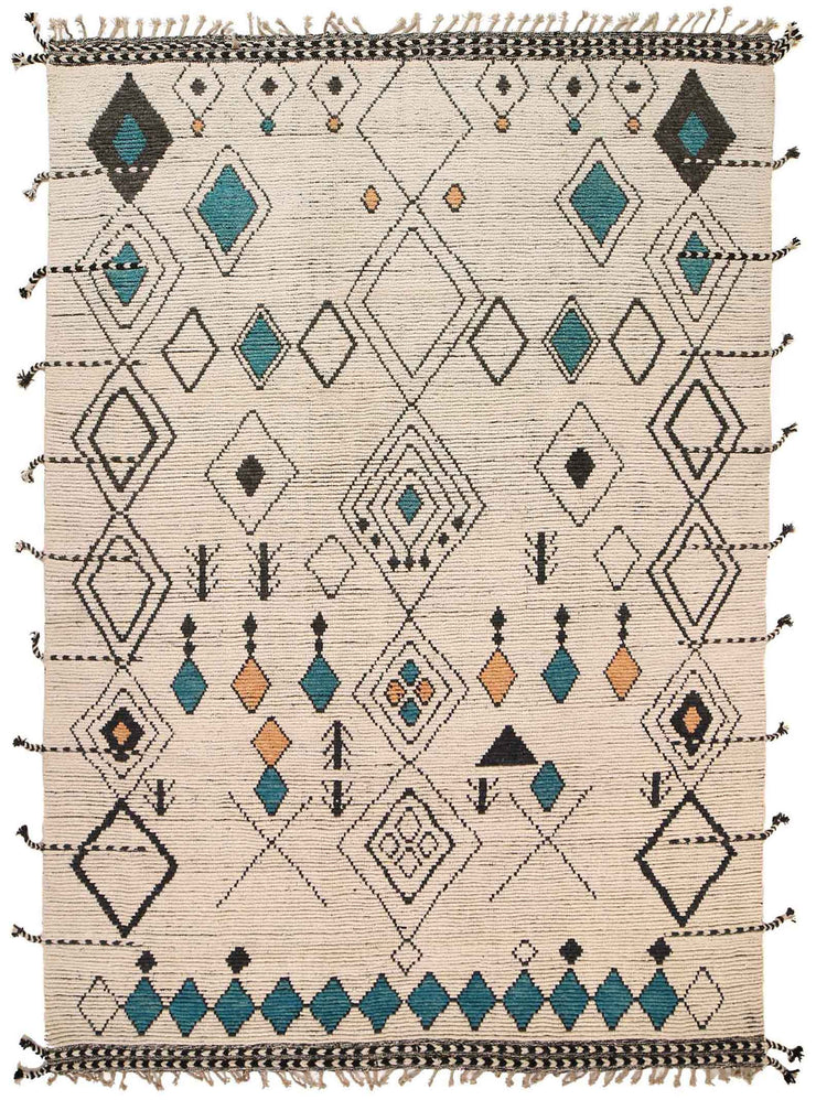 8.0 x 11.3Handmade Contemporary Moroccan Wool Rug