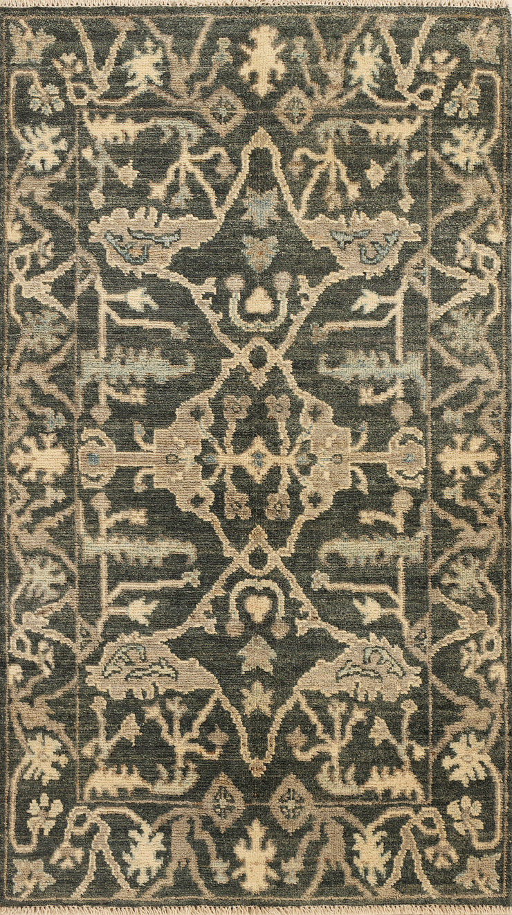 3' x 5' Oushak Rug Fine Wool Quality GREEN