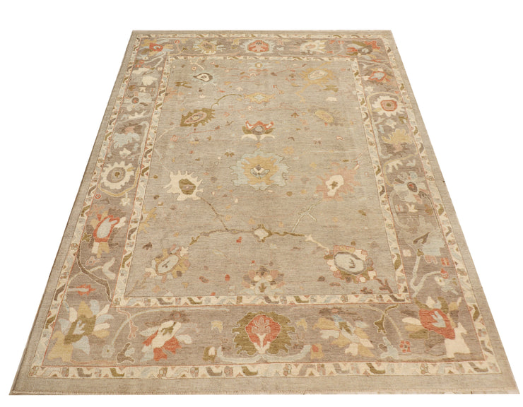 10' x 13' Oushak Rug Fine Wool Quality LIGHT NATURAL