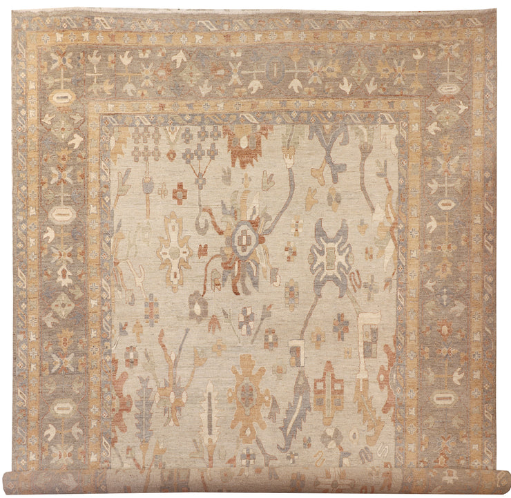 13' x 20' Oushak Rug Fine Wool Quality LIGHT NATURAL