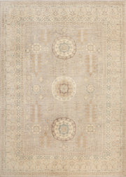 10' x 14' Chobi Peshawar Rug Fine Ghazni Wool GRAY