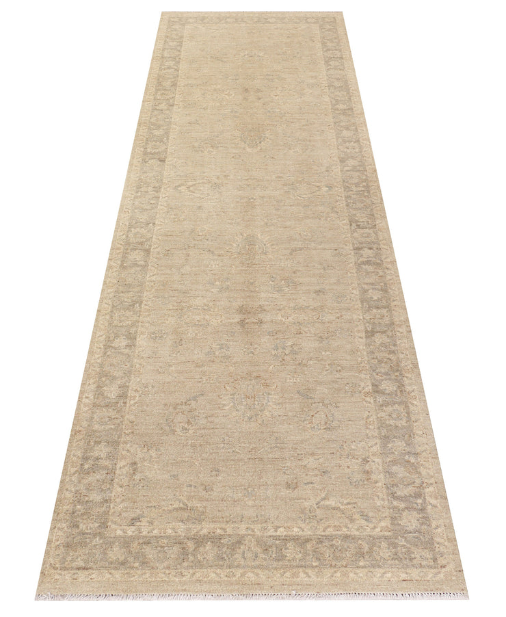 3' x 10' Chobi Peshawar Rug Fine Ghazni Wool Runner PASTELS PALE