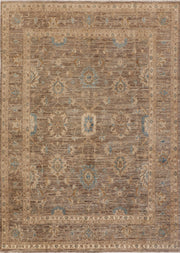 10' x 14' Chobi Peshawar Rug Fine Ghazni Wool PASTELS BROWN