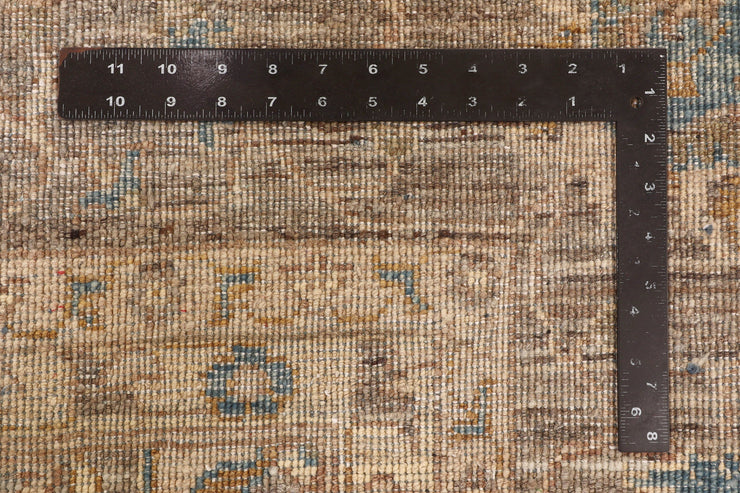 10' x 14' Chobi Peshawar Rug Fine Ghazni Wool PASTELS BROWN