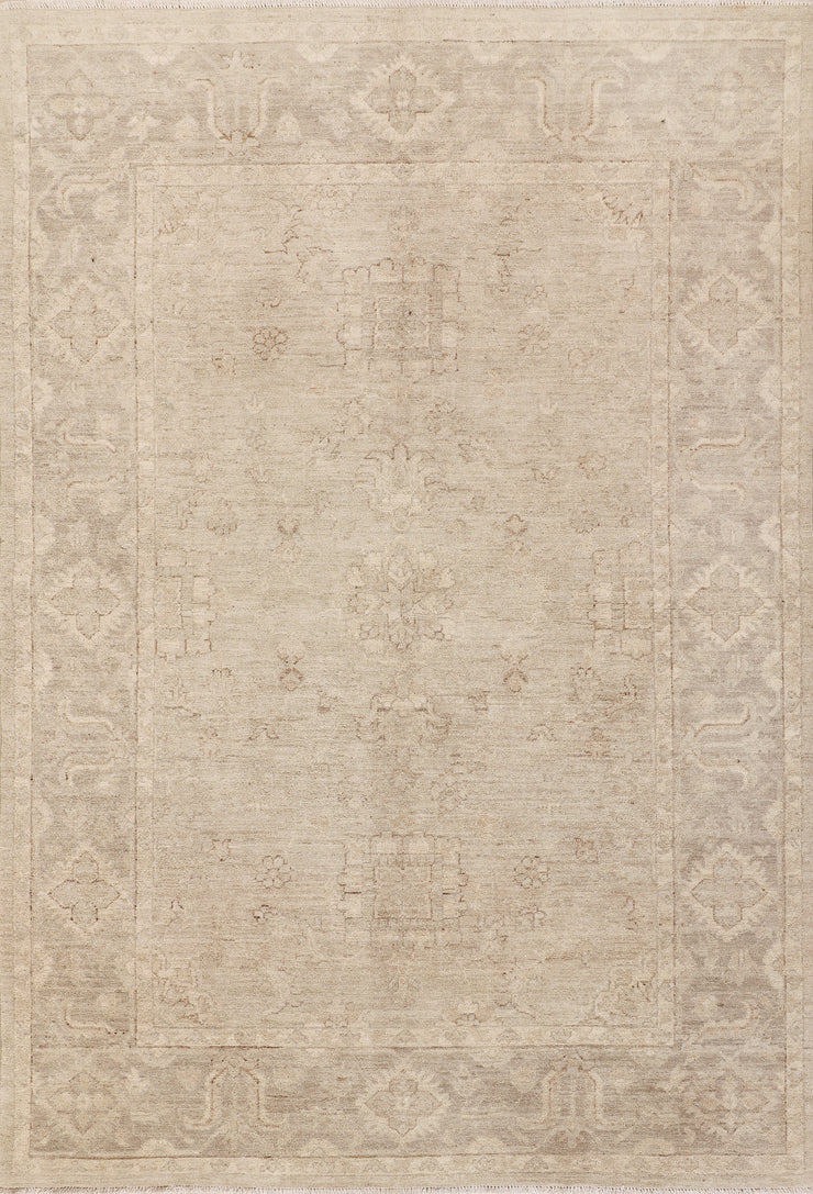 5' x 7' Chobi Peshawar Rug Fine Ghazni Wool PASTELS PALE