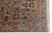 10' x 14' GREAT RUG FINE GHAZNI WOOL - Olive Sage Green Colorful