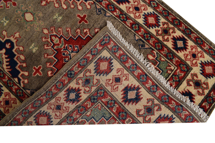 3' x 27' Beautiful Handmade Peanut Brown Kazak Rug- Natural Wool