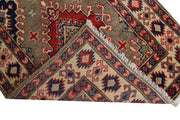 2' x 27' Beautiful Handmade Red Kazak Rug- Natural Wool