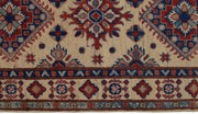 2' x 26' Beautiful Handmade Ivory Kazak Rug- Natural Wool