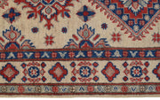 2' x 26' Beautiful Handmade Ivory Kazak Rug- Natural Wool