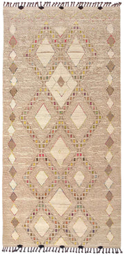 6.0 x 13.0 Handmade Contemporary Moroccan Wool Rug