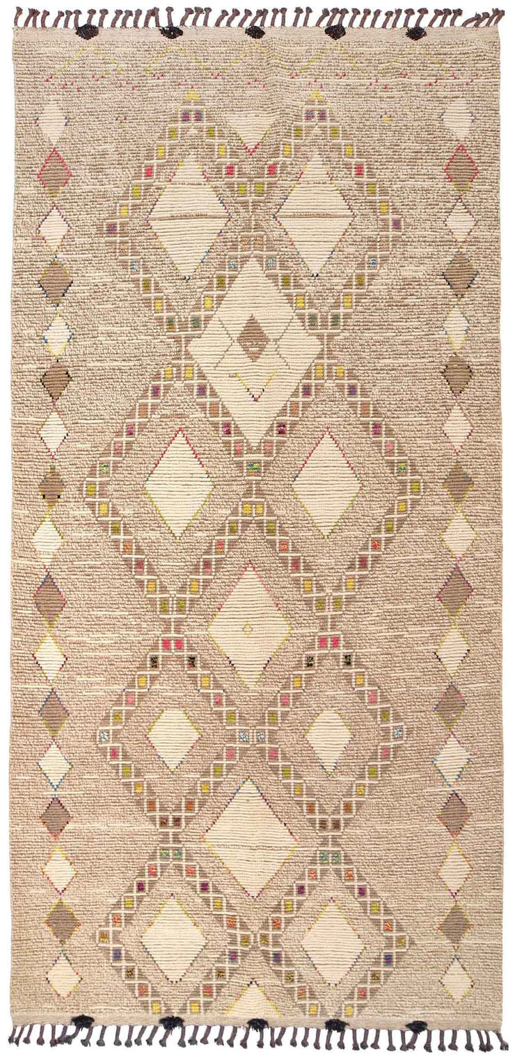 6.0 x 13.0 Handmade Contemporary Moroccan Wool Rug