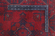 6 FOOT HALLWAY RUNNER 2' x 6' Dark Red Afghan Khal Mohammadi Rug Ethnic Tribal Rug