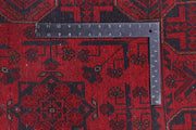 6 FOOT HALLWAY RUNNER 3' x 6' Dark Red Afghan Khal Mohammadi Rug Ethnic Tribal Rug