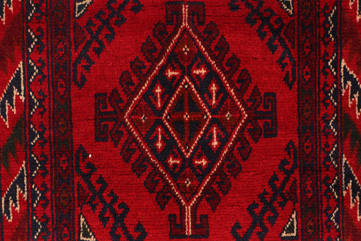 7 FOOT RUNNER 3' x 7' Dark Red Afghan Khal Mohammadi Rug Ethnic Tribal Hallway Rug