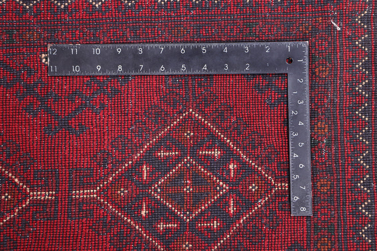 7 FOOT RUNNER 3' x 7' Dark Red Afghan Khal Mohammadi Rug Ethnic Tribal Hallway Rug