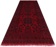 6 FOOT RUNNER 3' x 6' Dark Red Afghan Khal Mohammadi Rug Ethnic Tribal Hallway Rug