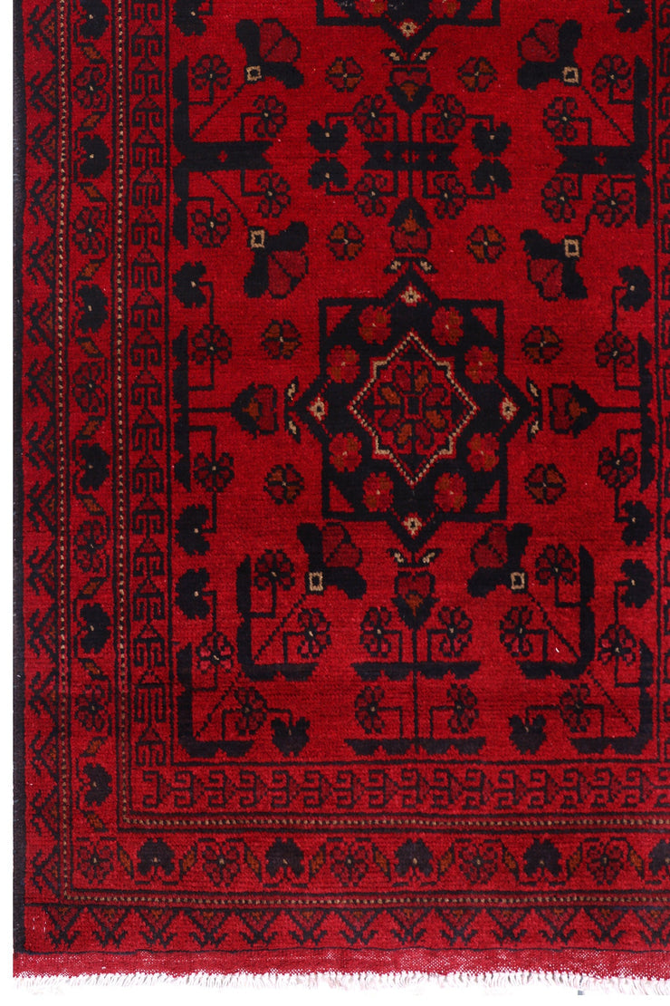 6 FOOT RUNNER 3' x 6' Dark Red Afghan Khal Mohammadi Rug Ethnic Tribal Hallway Rug