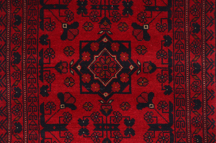 6 FOOT RUNNER 3' x 6' Dark Red Afghan Khal Mohammadi Rug Ethnic Tribal Hallway Rug