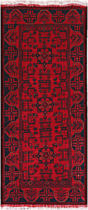 3' x 6' Dark Red Afghan Khal Mohammadi Rug Ethnic Tribal Rug