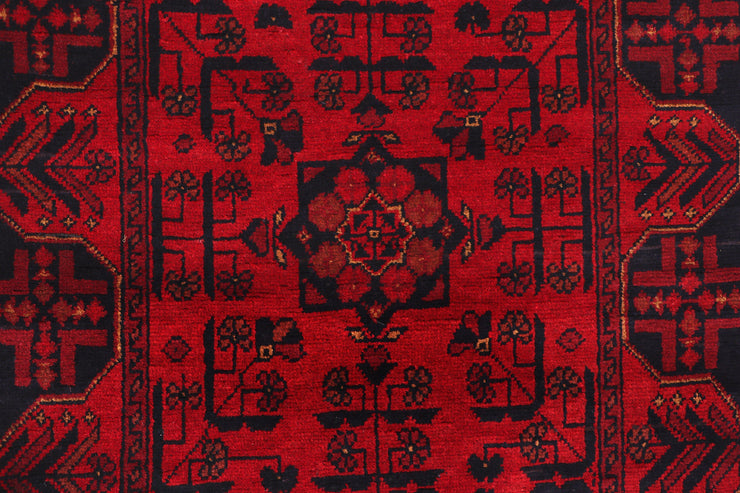 3' x 6' Dark Red Afghan Khal Mohammadi Rug Ethnic Tribal Rug