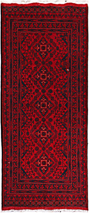 3' x 6' Dark Red Afghan Khal Mohammadi Rug Ethnic Tribal Rug