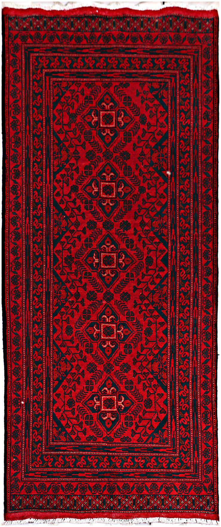 3' x 6' Dark Red Afghan Khal Mohammadi Rug Ethnic Tribal Rug