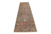 3' x 9' Super Kazak Runner Rug