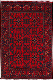 4' x 6' Dark Red Afghan Khal Mohammadi Rug Ethnic Tribal Rug