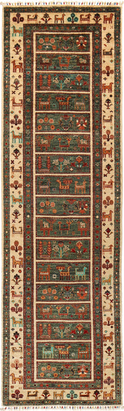 3' x 9' Super Kazak Runner Rug