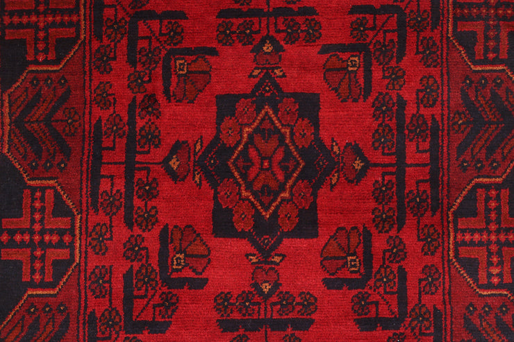 9 FOOT RUNNER 2' x 9' Dark Red Afghan Khal Mohammadi Rug Ethnic Tribal Hallway Rug