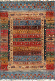 Stunning Colorful 4' x 6' Super Kazak Area Rug