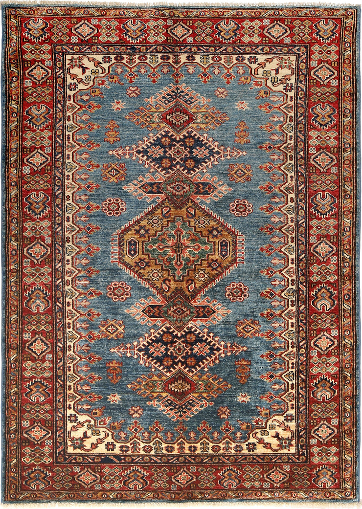 4' x 6' Blue Super Kazak Rug