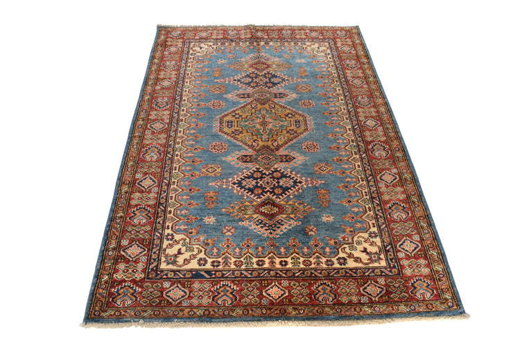 4' x 6' Blue Super Kazak Rug