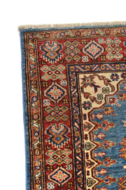 4' x 6' Blue Super Kazak Rug