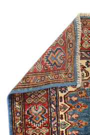 4' x 6' Blue Super Kazak Rug