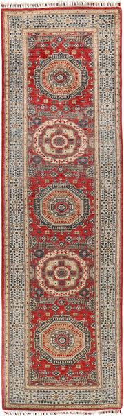 3' x 9' Super Kazak Runner Rug