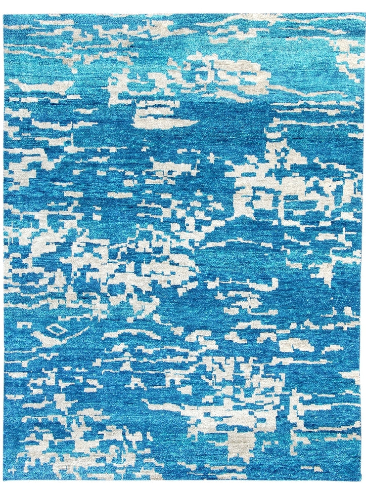 5' x 7' Blue Transitional Modern Rug