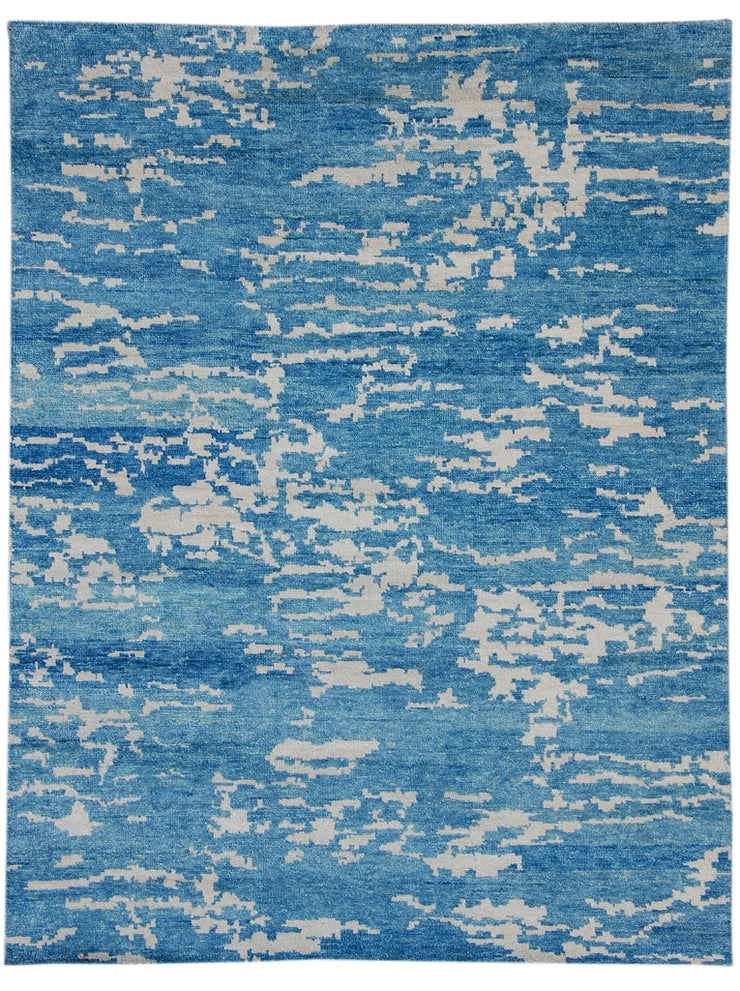 8' x 10' Blue Transitional Modern Rug