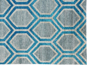 8' x 10' Blue Transitional Modern Rug