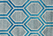 8' x 10' Blue Transitional Modern Rug