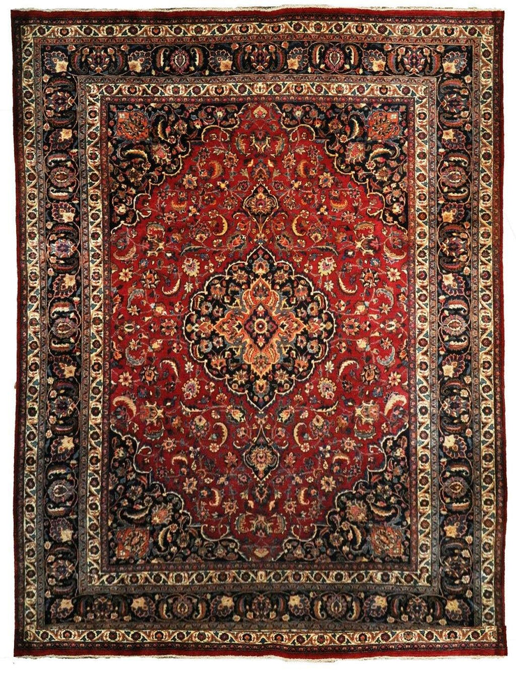 10x13 Authentic Hand-knotted Persian Mashad- Rug 78900 - bestrugplace