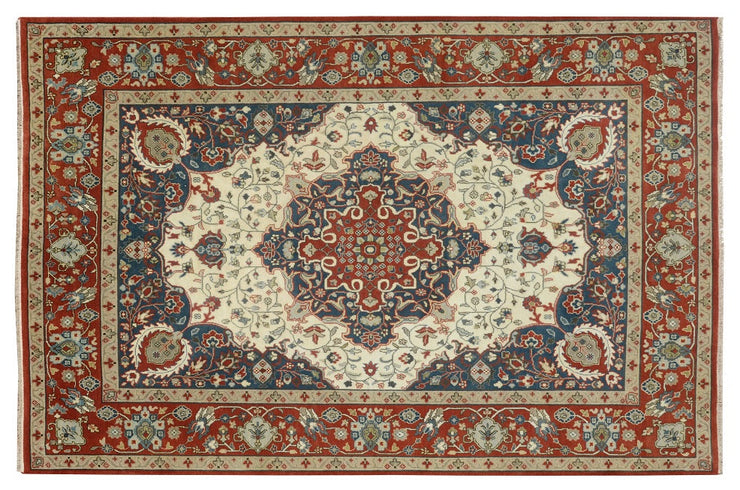 9' x 12' Ivory Traditional Serapi Rug